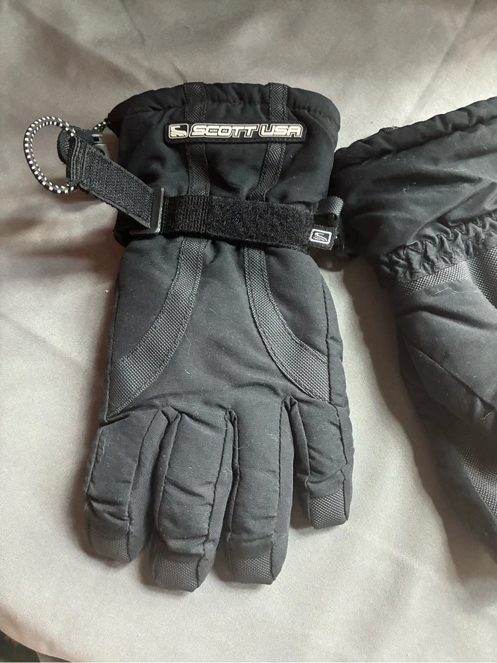 Scott USA Kids Unisex Black Insulated Ski/Snowboard Gloves, Size L